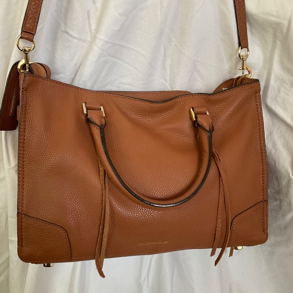 REBECCA MINKOFF Regan Camel Tan Pebbled Leather Crossbody - Picture 2 of 5